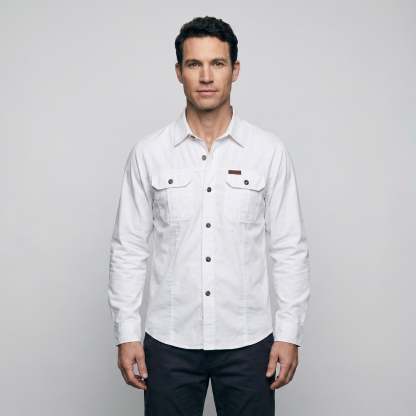 Men's Lightweight Long-Sleeve Outdoor Shirt – Durable Cotton Design