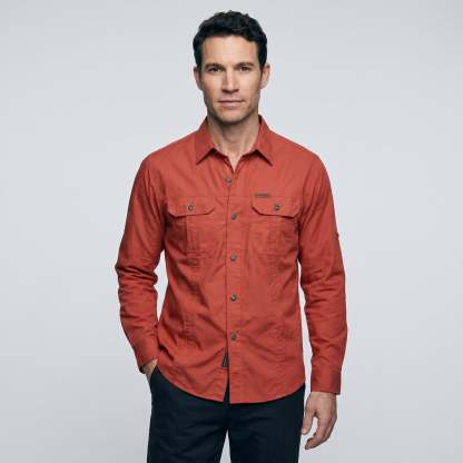 Men's Lightweight Long-Sleeve Outdoor Shirt – Durable Cotton Design