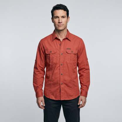 Men's Lightweight Long-Sleeve Outdoor Shirt – Durable Cotton Design