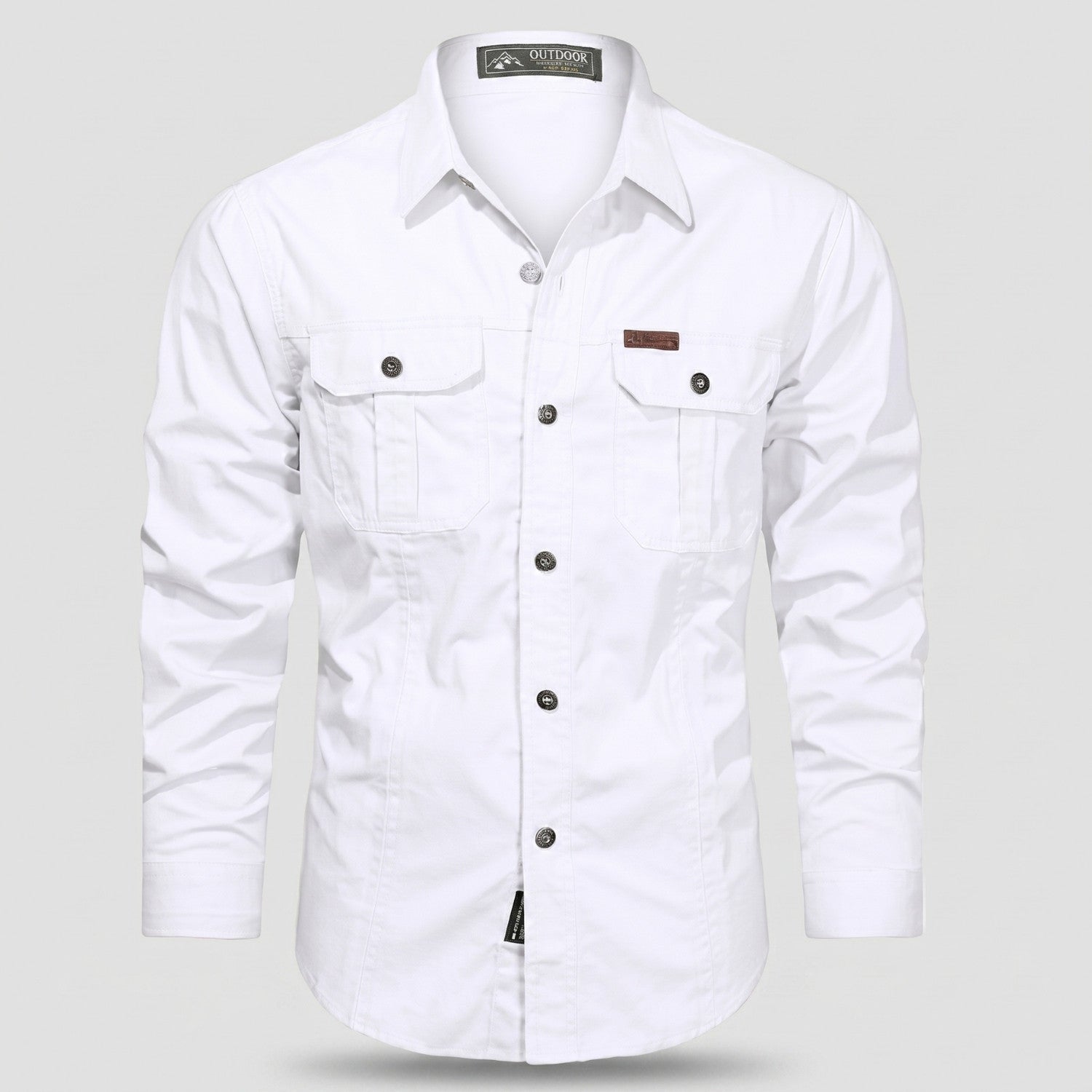 Men's Lightweight Long-Sleeve Outdoor Shirt – Durable Cotton Design