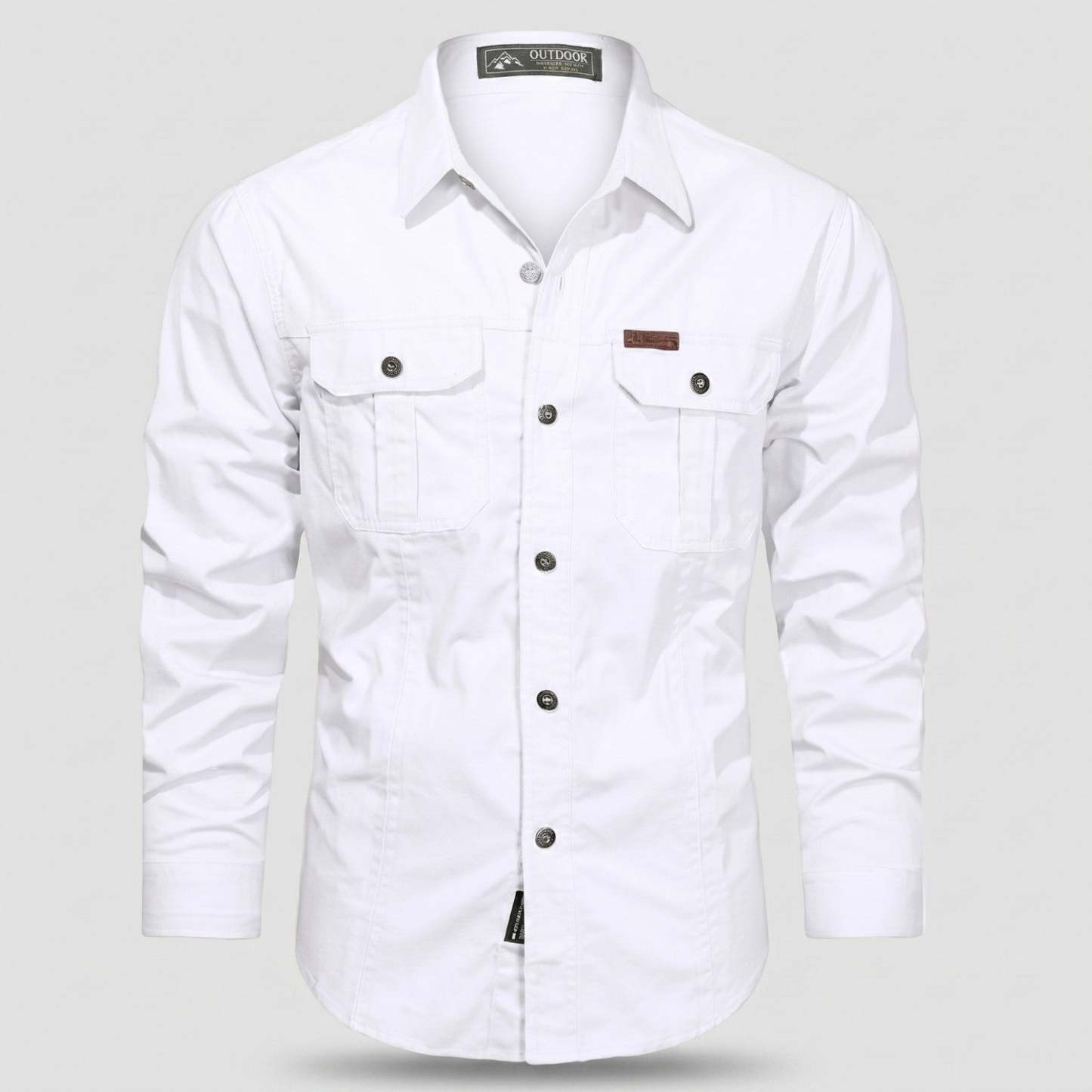 Men's Lightweight Long-Sleeve Outdoor Shirt – Durable Cotton Design
