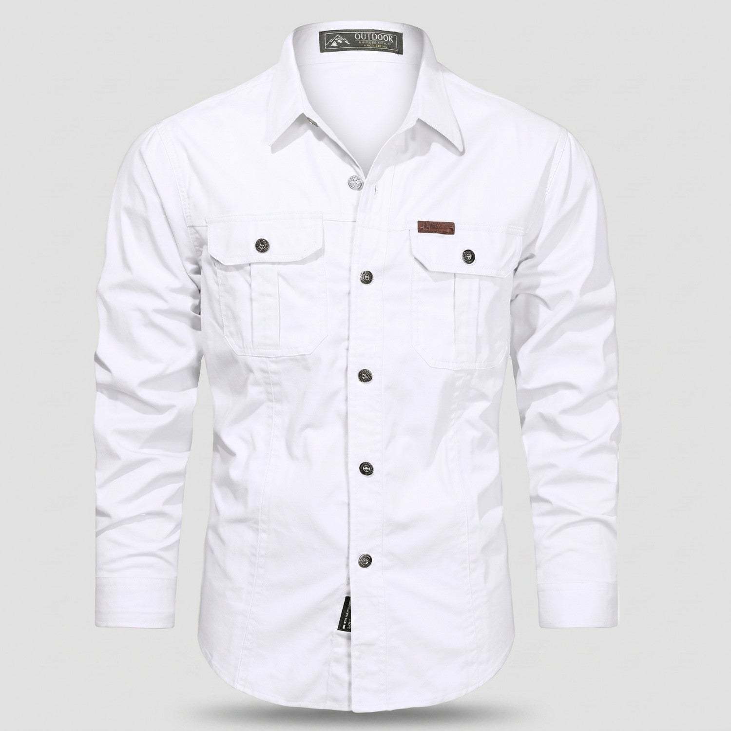 Men's Lightweight Long-Sleeve Outdoor Shirt – Durable Cotton Design