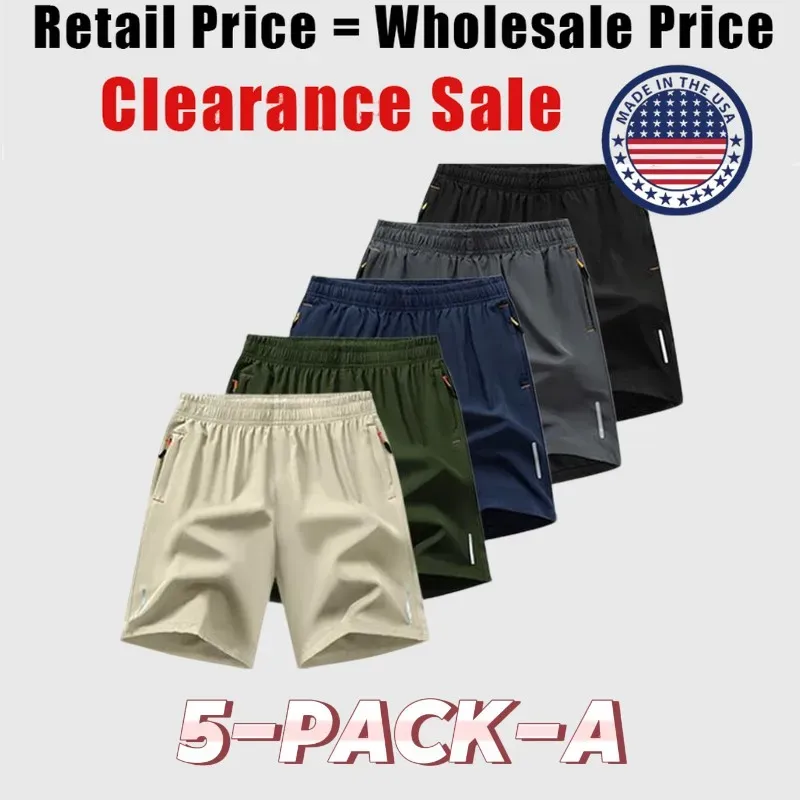 Men's Quick-Dry Athletic Shorts Fashionable Versatile Outdoor Casual Shorts