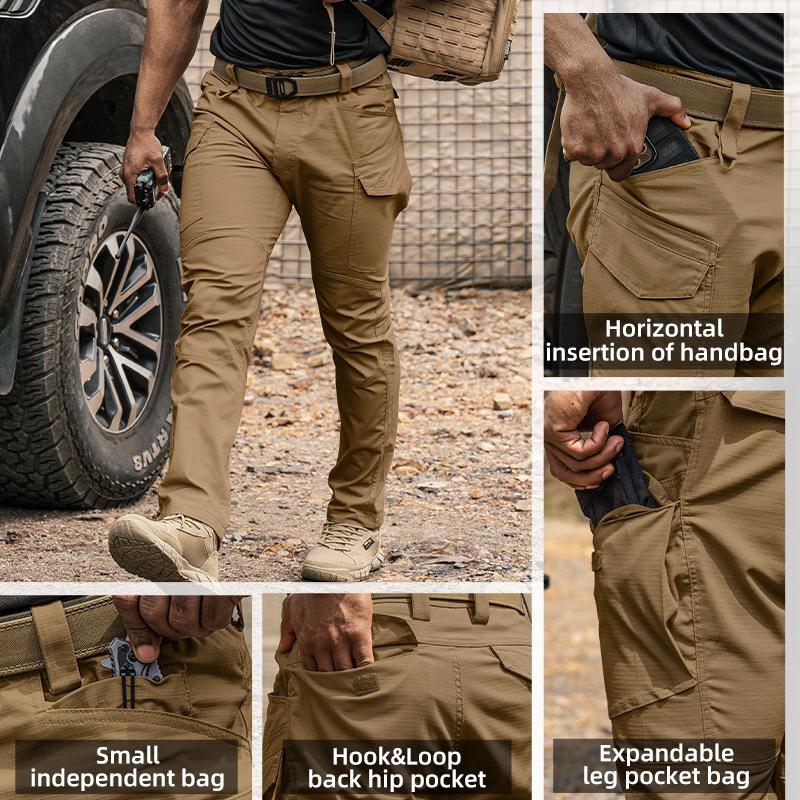 TOPTACPRO Men's Tactica Cargo Pants Elastic Ripstop Pants Soft Fabric EDC Work Sport Pants Sweatpantsmen 8202