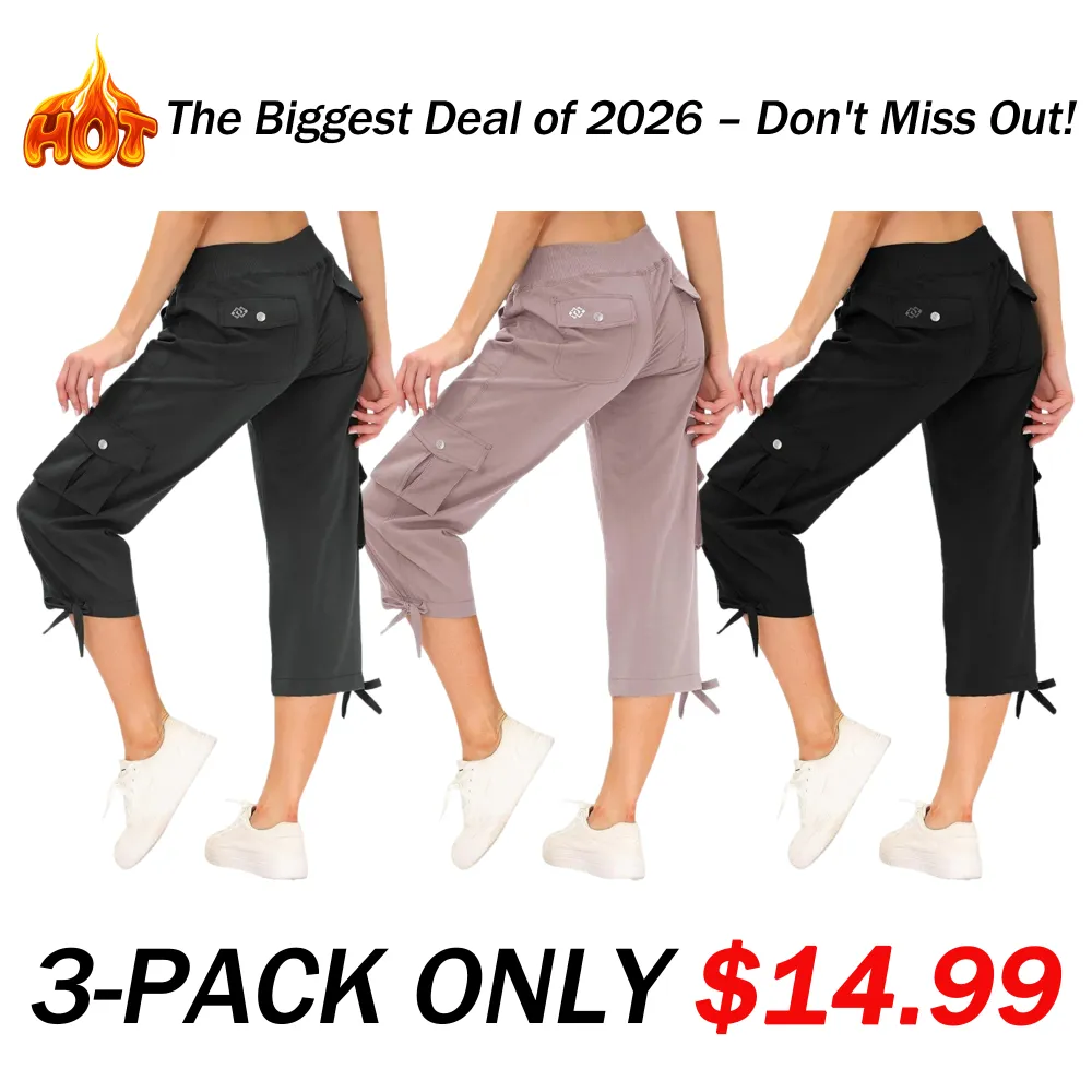 Women's Quick-Dry Cargo Capris with Pockets