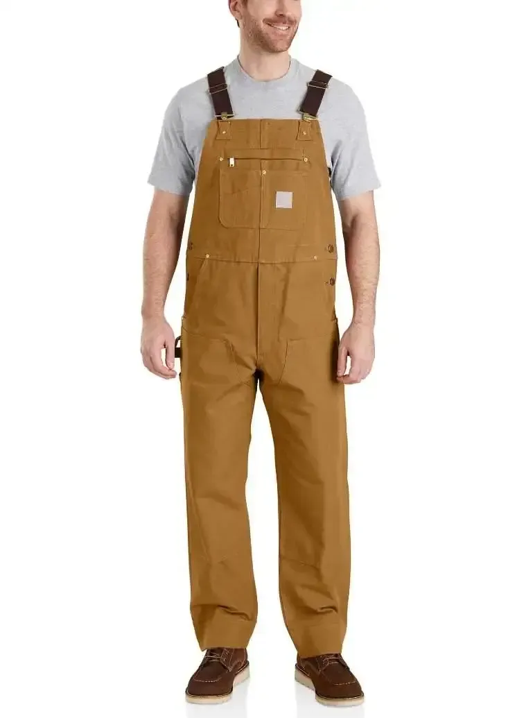 🔥Last Day Promotion!Men's Denim Bib Overalls, Workwear with Adjustabl