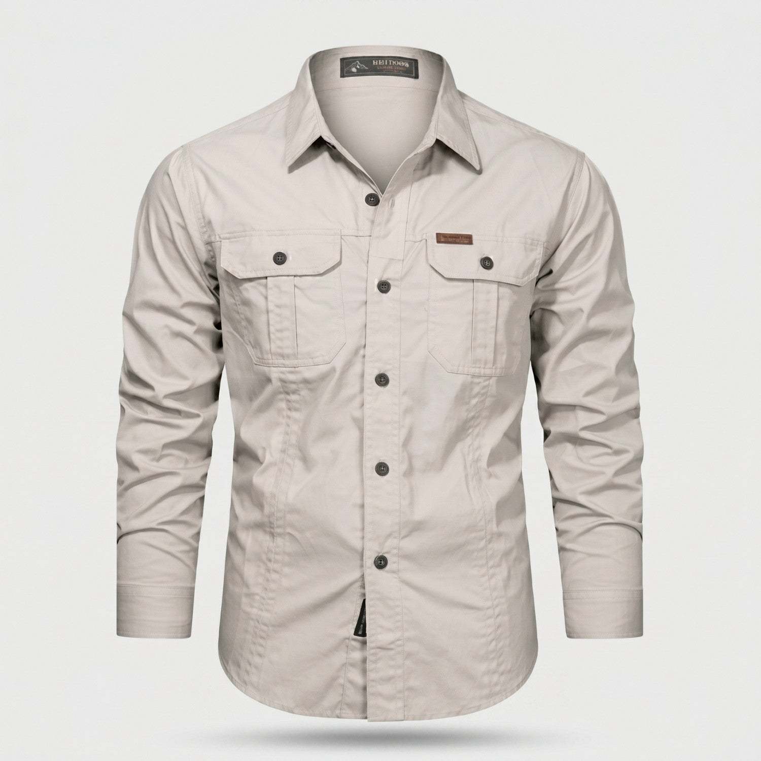 Men's Lightweight Long-Sleeve Outdoor Shirt – Durable Cotton Design