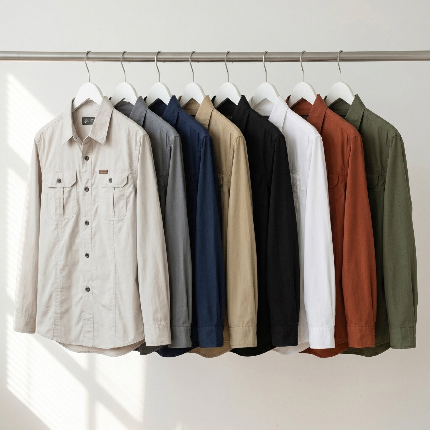 Men's Lightweight Long-Sleeve Outdoor Shirt – Durable Cotton Design