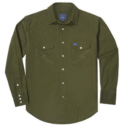 🔥HOT-SALE 🔥Men's Long Sleeve Stone-Washed and Pre-Washed Denim Work Shirt