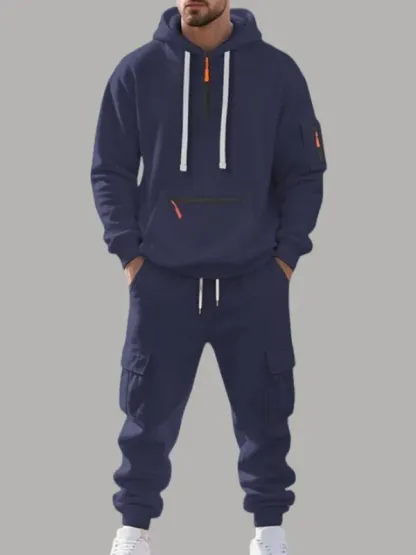 Men's Winter Heavyweight Fleece-lined Casual Set