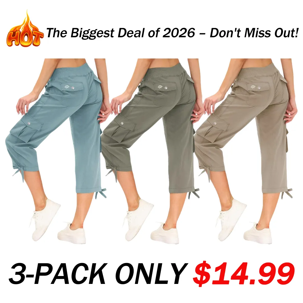 Women's Quick-Dry Cargo Capris with Pockets