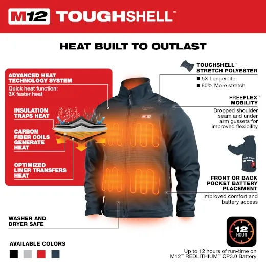 🔥Black Firday Hot Sale🔥M12 Heated TOUGHSHELL Jacket