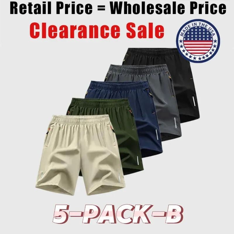 Men's Quick-Dry Athletic Shorts Fashionable Versatile Outdoor Casual Shorts