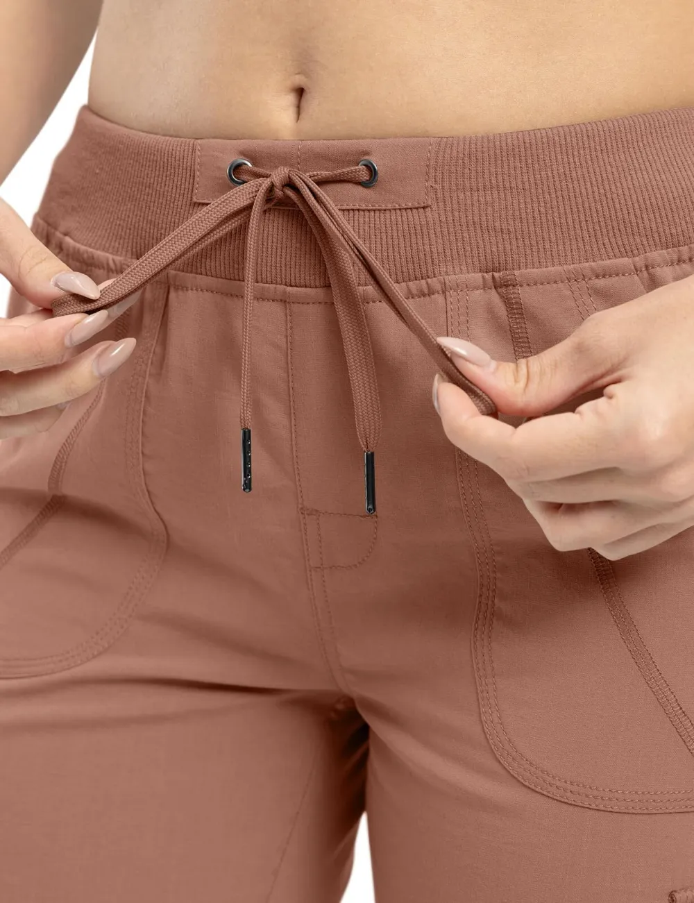 Women’s Loose Fit Lightweight Capri Cargo Pants – Casual 3/4 Trousers with 6 Pockets