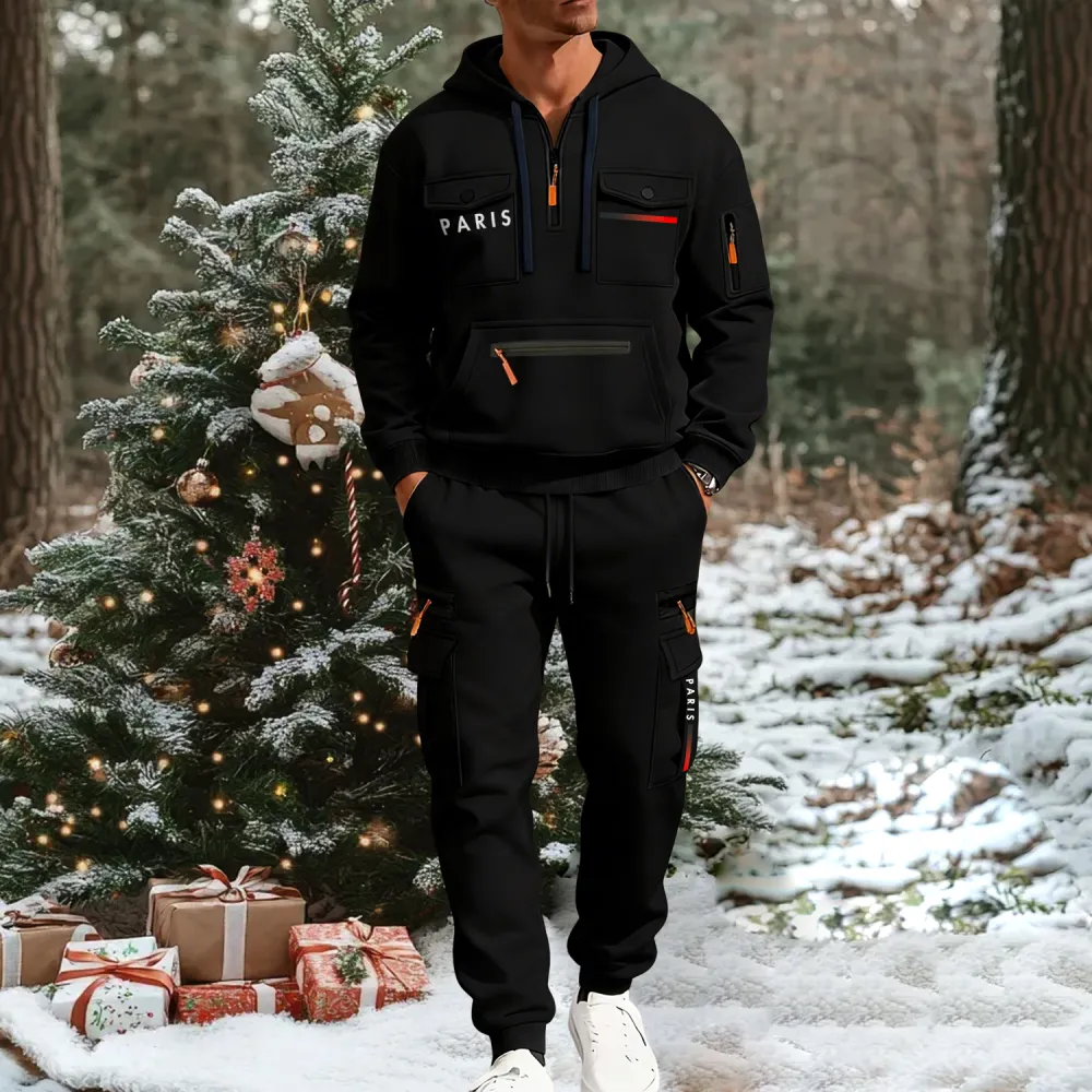 🔥2026 Men's Autumn&Winter Hooded Fashion Sweatshirt With Multiple Poc