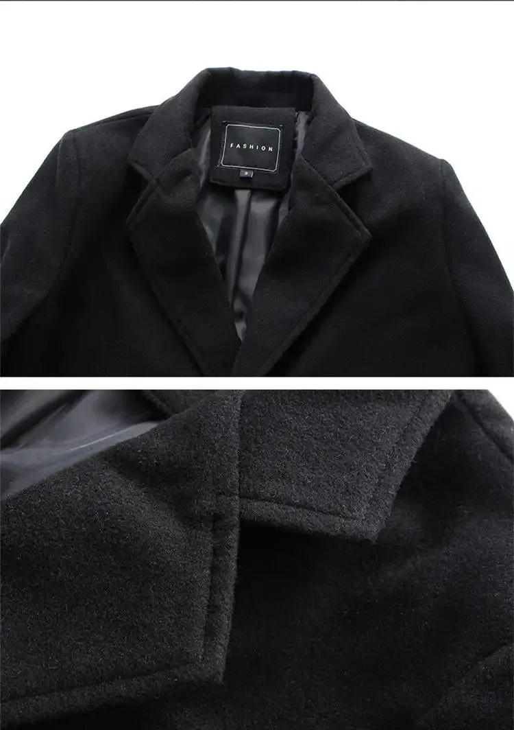 2026 New year Sale!Men's Single Row Buckle Solid Color Jacket