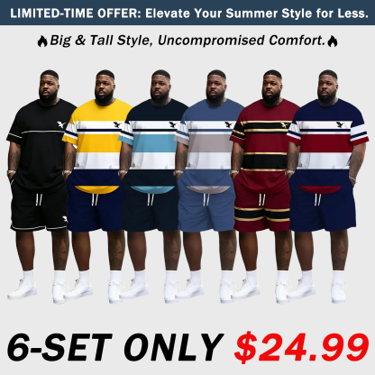 Men's Summer 2-Piece Set – Ultra-Breathable 3D Print Tee & Shorts, All-Day Comfort