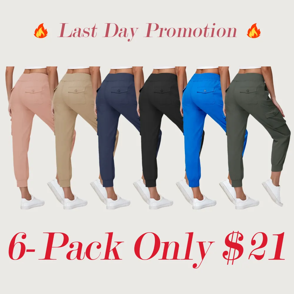 🔥8-Pack Women's Lightweight Cargo Capris – Multi-Pocket Casual Capris (All Colors)