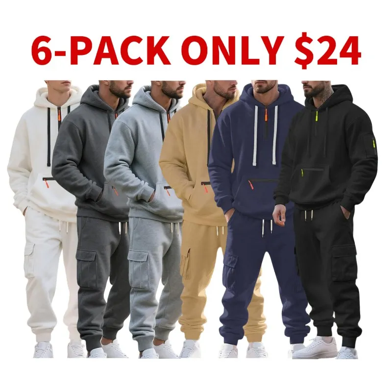 Men's Winter Heavyweight Fleece Lined Casual Set