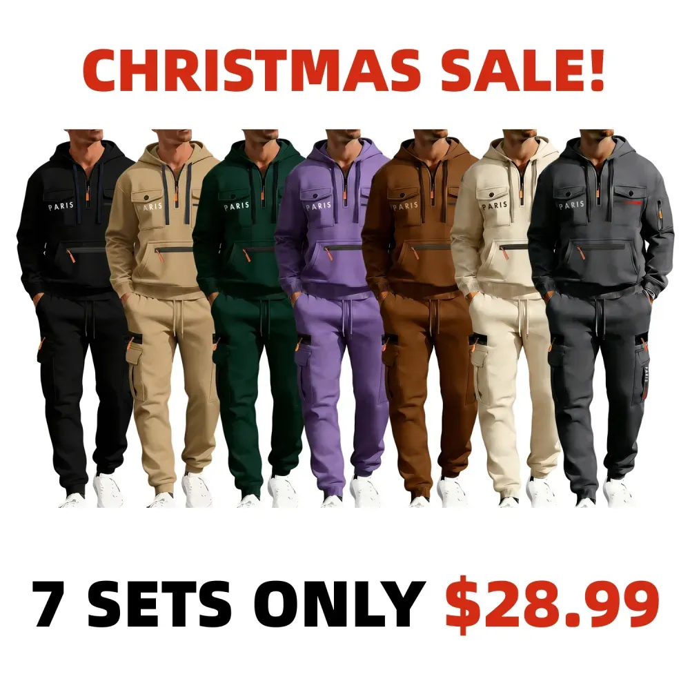 🔥2026 Men's Autumn&Winter Hooded Fashion Sweatshirt With Multiple Pockets