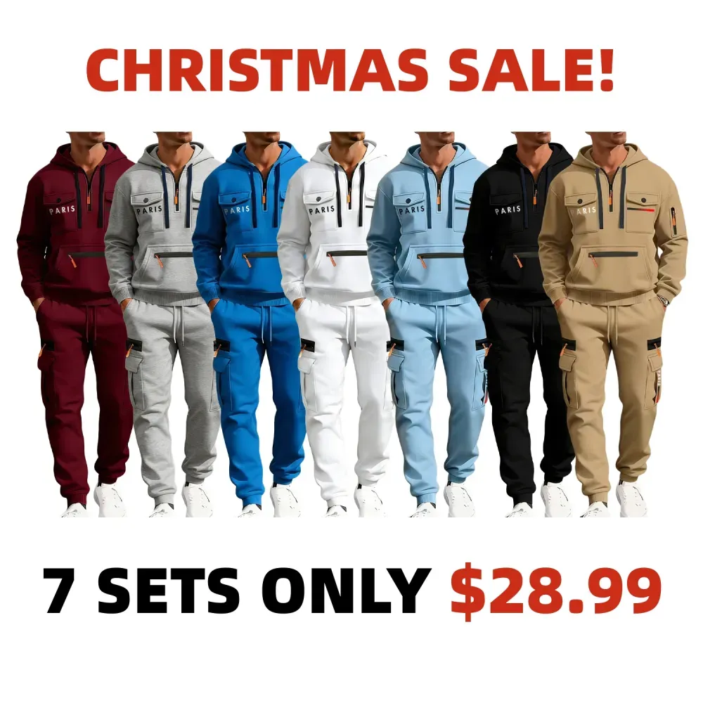 🔥2026 Men's Autumn&Winter Hooded Fashion Sweatshirt With Multiple Pockets