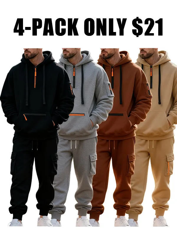 Men's winter wool-lined casual suit (loose fit version)