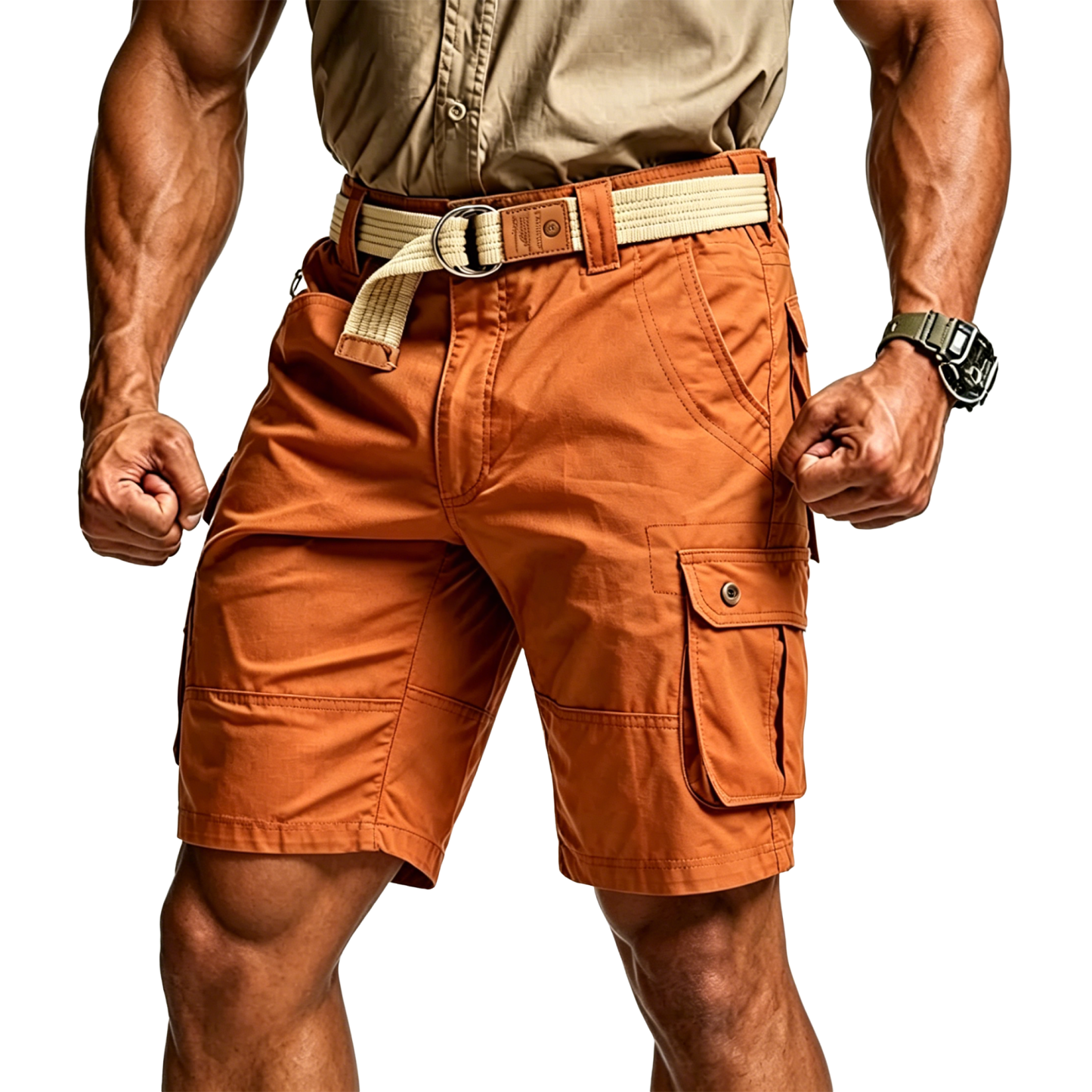 Men's Tactical Cargo Shorts with Multifunctional Pockets