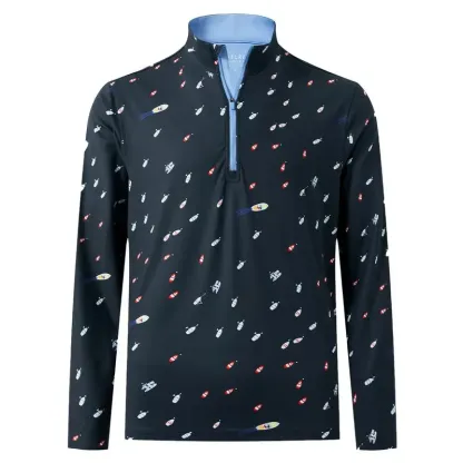Men’s 1/4 Zip Printed Athletic Top