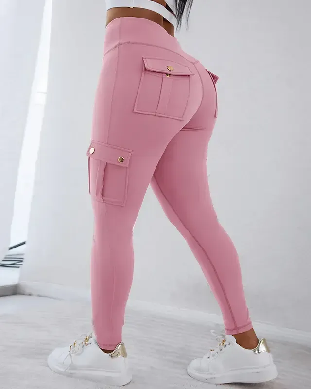 Women's Butt Lifting Leggings with Flap Pockets