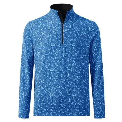 Men’s 1/4 Zip Printed Athletic Top