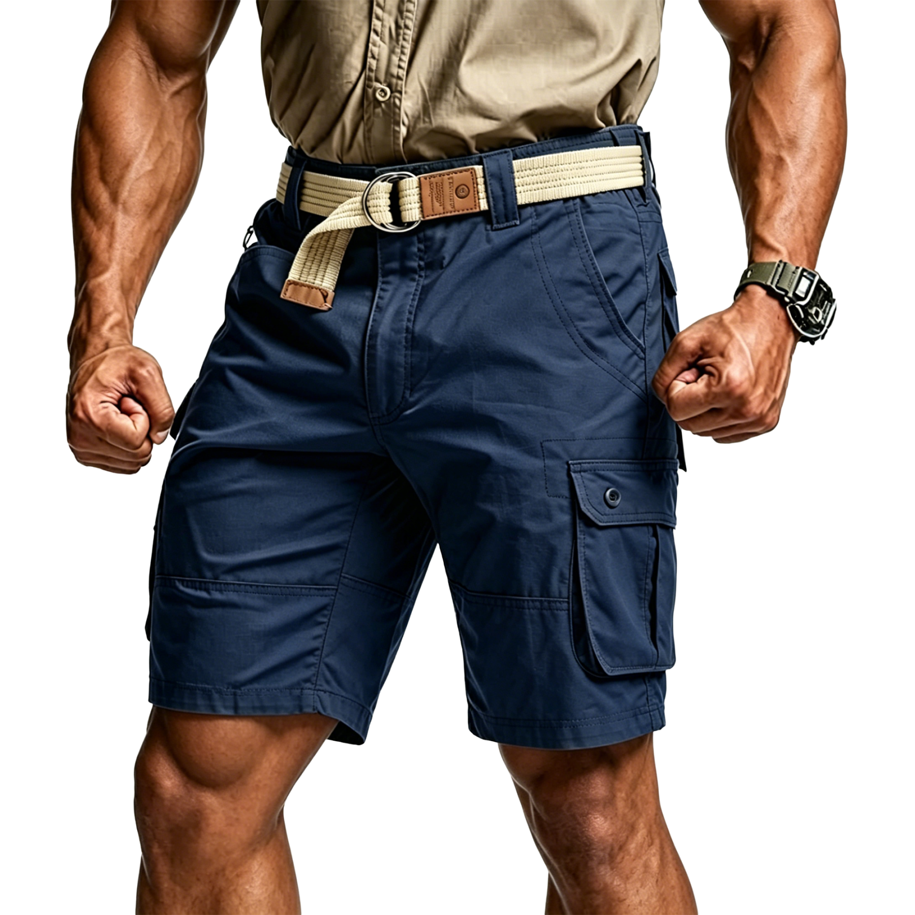 Men's Tactical Cargo Shorts with Multifunctional Pockets