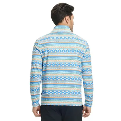 Men’s 1/4 Zip Printed Athletic Top