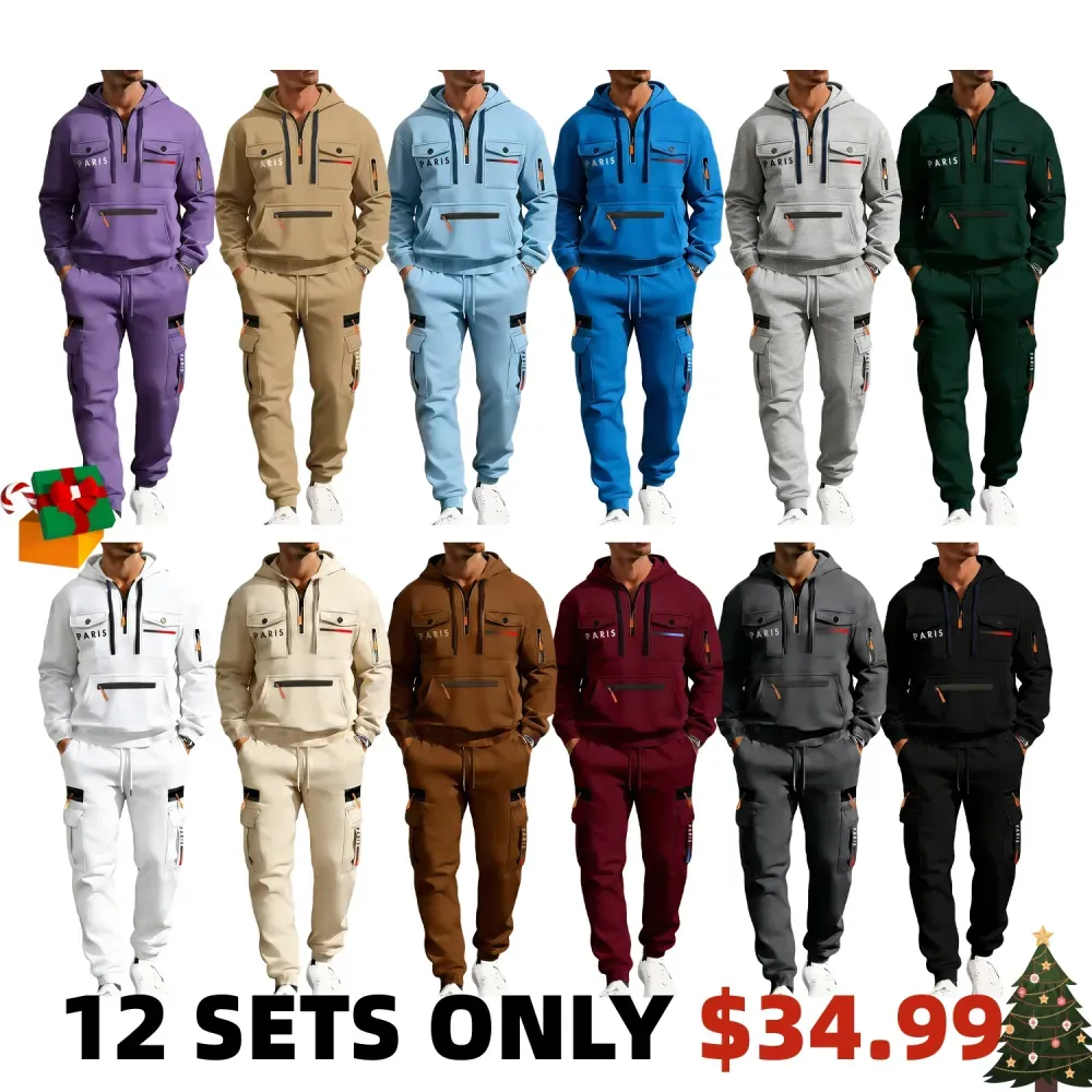 🔥2026 Men's Autumn&Winter Hooded Fashion Sweatshirt With Multiple Poc