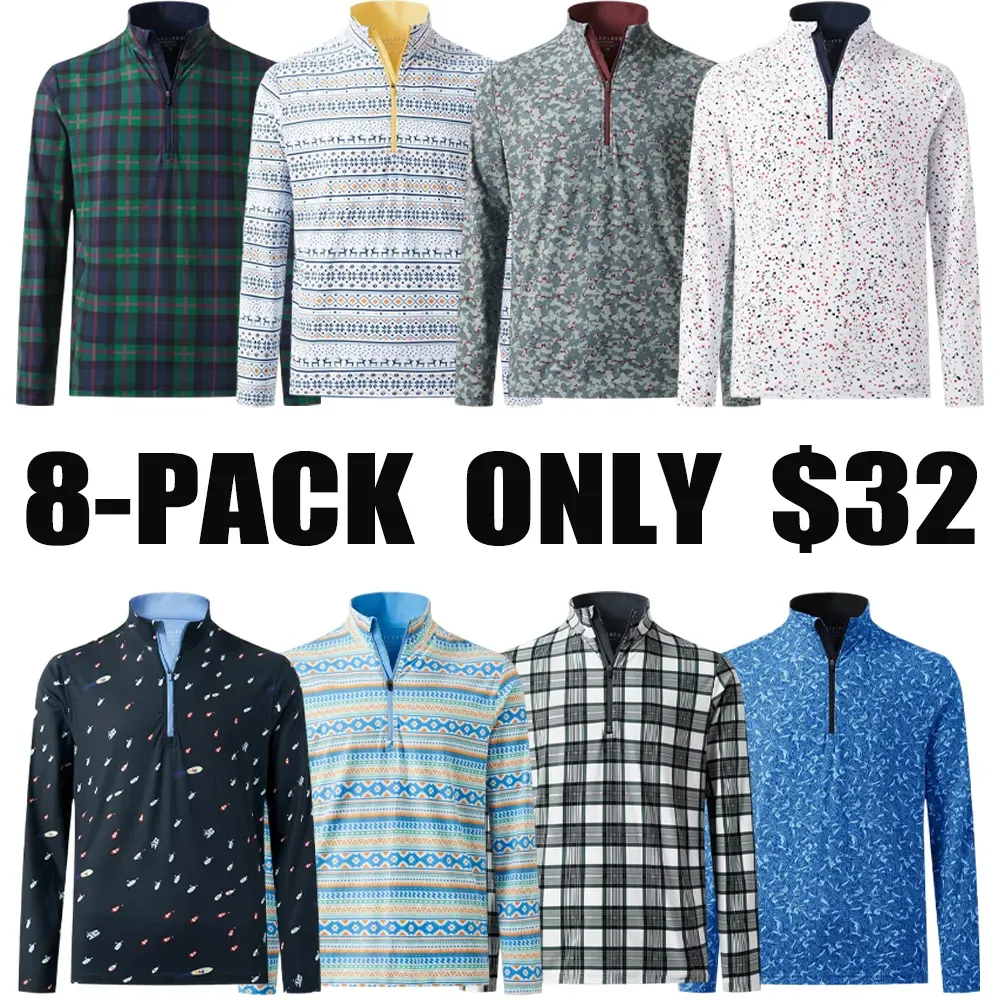 Men’s 1/4 Zip Printed Athletic Top