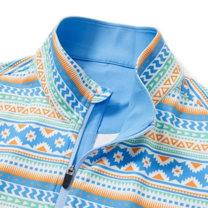 Men’s 1/4 Zip Printed Athletic Top