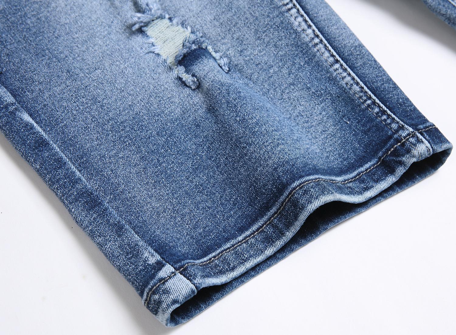 JUNBAOSS Men's Slim Fit Stretch Denim Shorts Ripped Skinny Jean Shorts for Men, Distressed Fashion Straight Comfort Flex Waist Short Denim Jean, Menswear Classic Street Style Cotton Fabric Jean Natural Hipster Personalized Stylish Jeans with Pockets