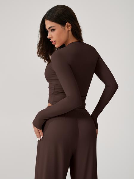 Two Piece Set Women's Home Clothing Set Soft and Skin Friendly Long Sleeved T-shirt Loose and Wide Leg Pants with Adjustable Drawstring Daily Leisure Travel Airport Travel Home Wear Women's Pajamas Set, Womenswear Two Piece Set Women's Home Clothing Set Soft and Skin Friendly Long Sleeved T-shirt Loose and Wide Leg Pants with Adjustable Drawstring Daily Leisure Travel Airport Travel Home Wear Women's Pajamas Set, Womenswear