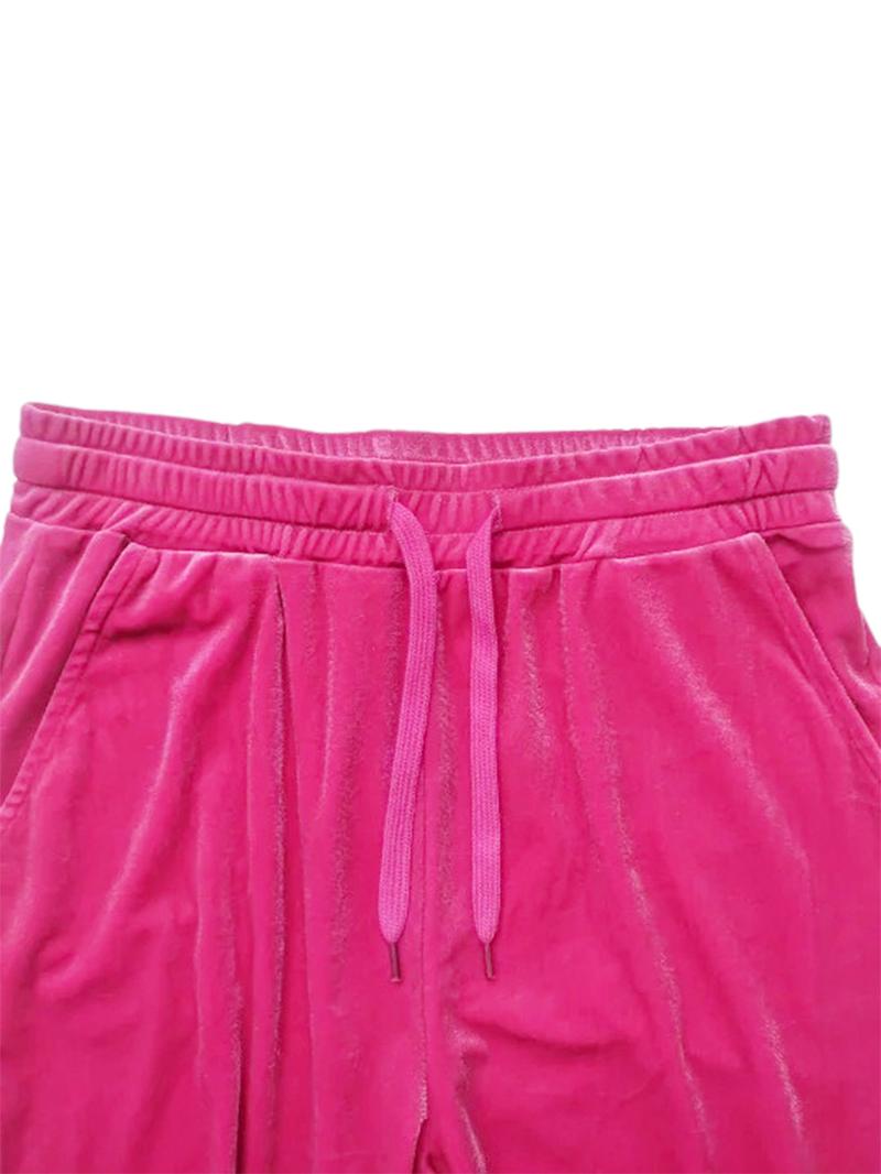 Women's Velvet 2-Piece Tracksuit Set with Pockets - Soft Korean Fabric, Comfortable Jogger Outfit for Casual & Travel