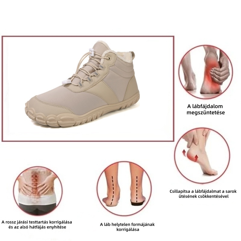 【🔥50% kedvezmény ma - ne hagyd ki】Ergonómiailag tervezett plüss meleg cipő - vízálló + csúszásgátló 👞