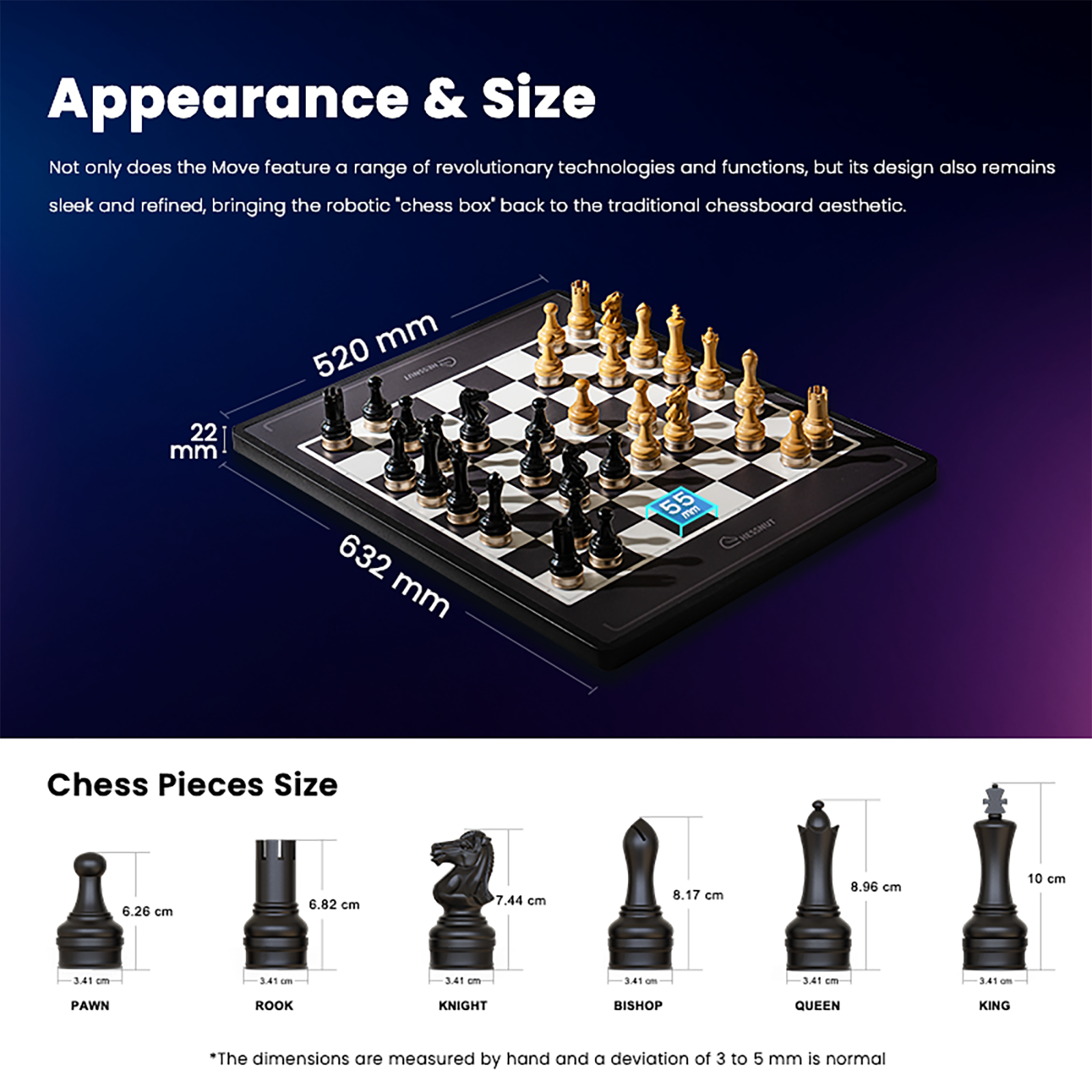 Chessnut Move - Advanced Robotic Chessboard with Plastic Pieces