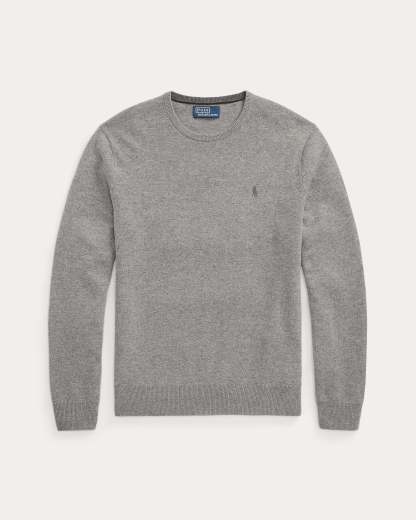 Wool sweater with round neck
