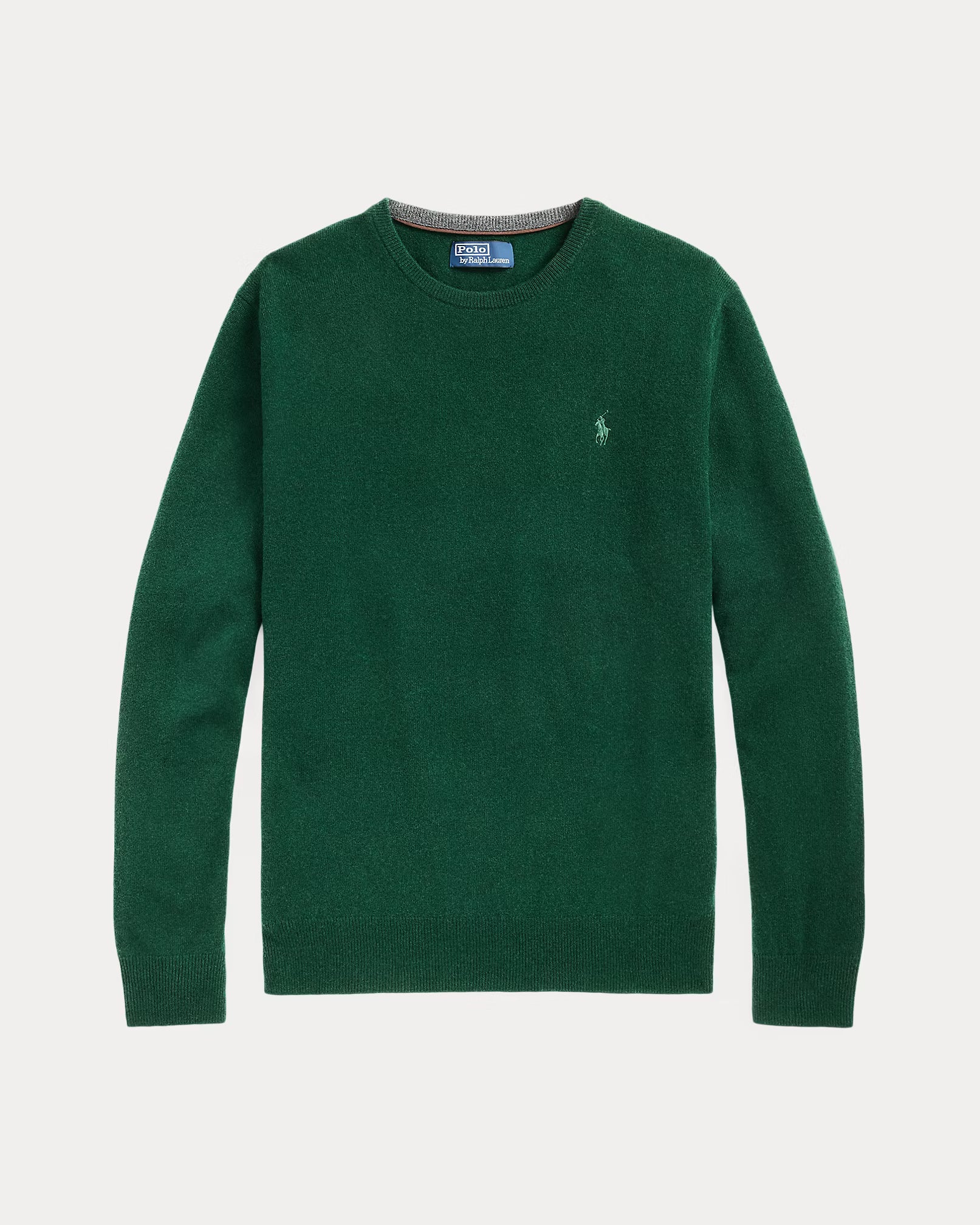 Wool sweater with round neck