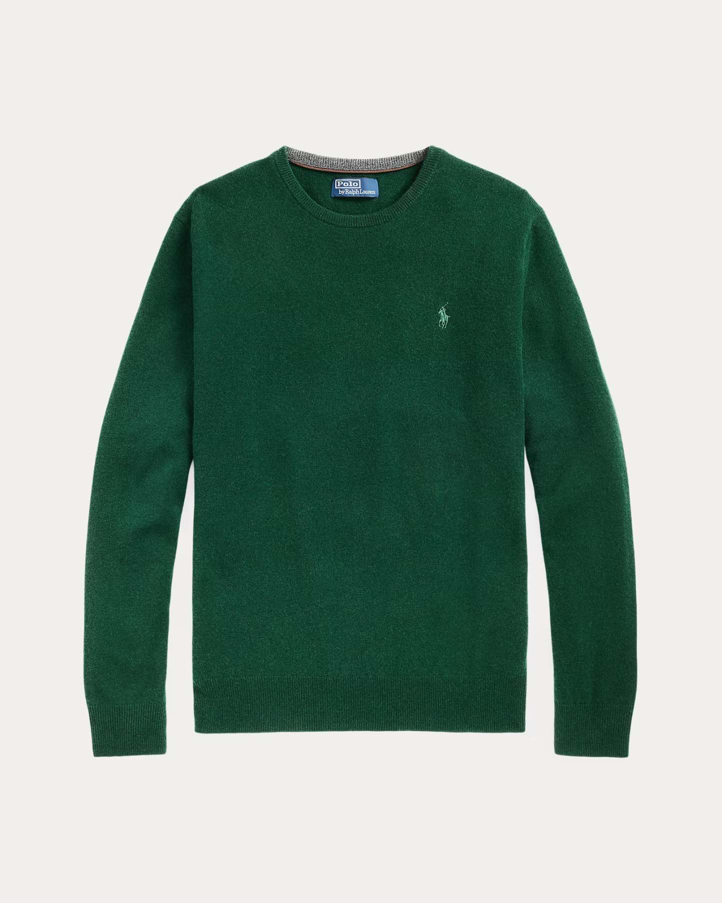 Wool sweater with round neck