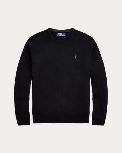 Wool sweater with round neck