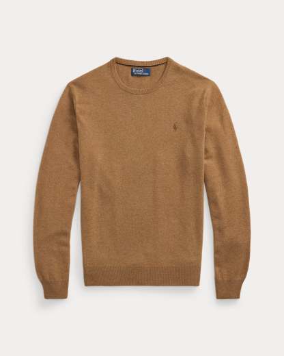 Wool sweater with round neck
