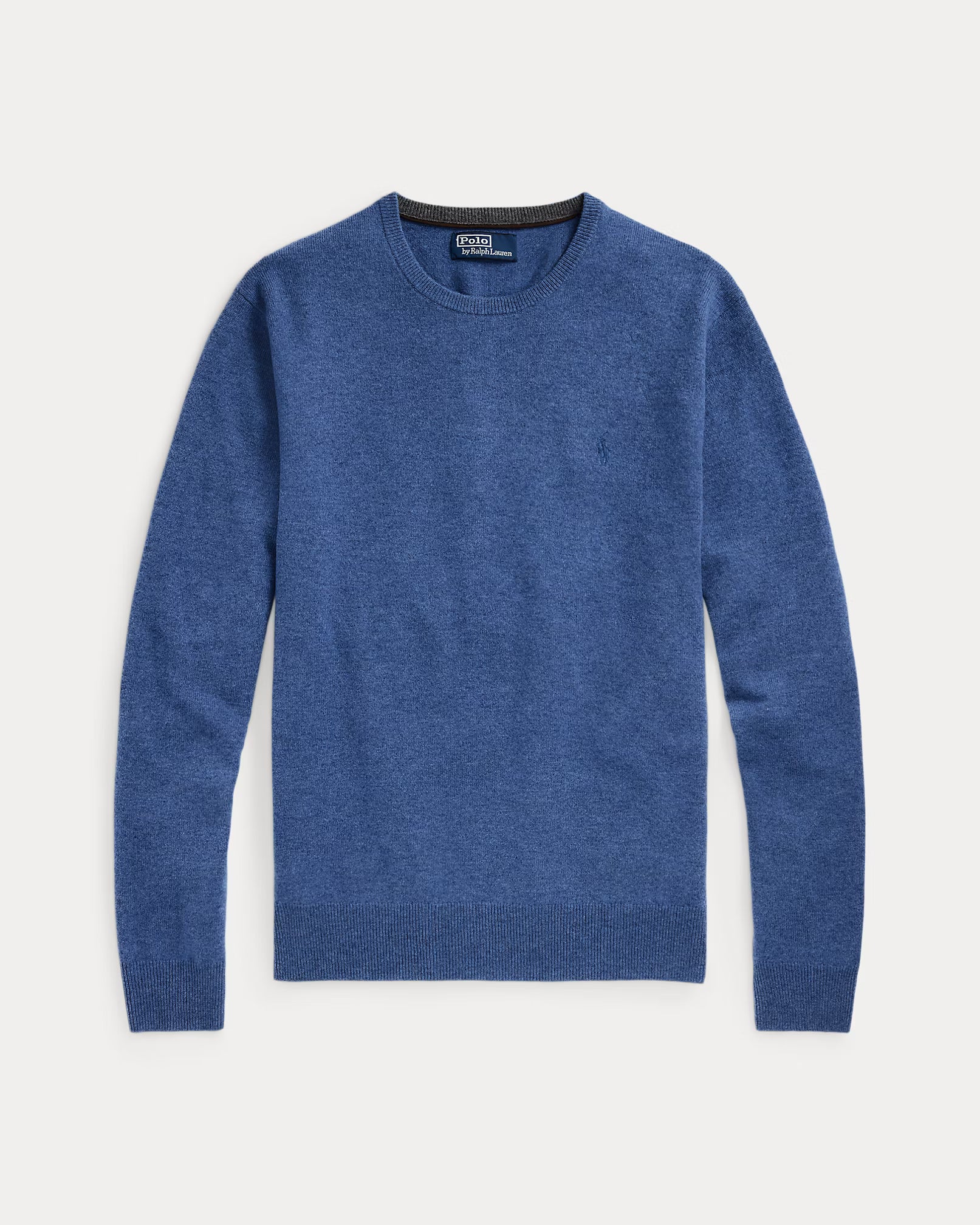 Wool sweater with round neck