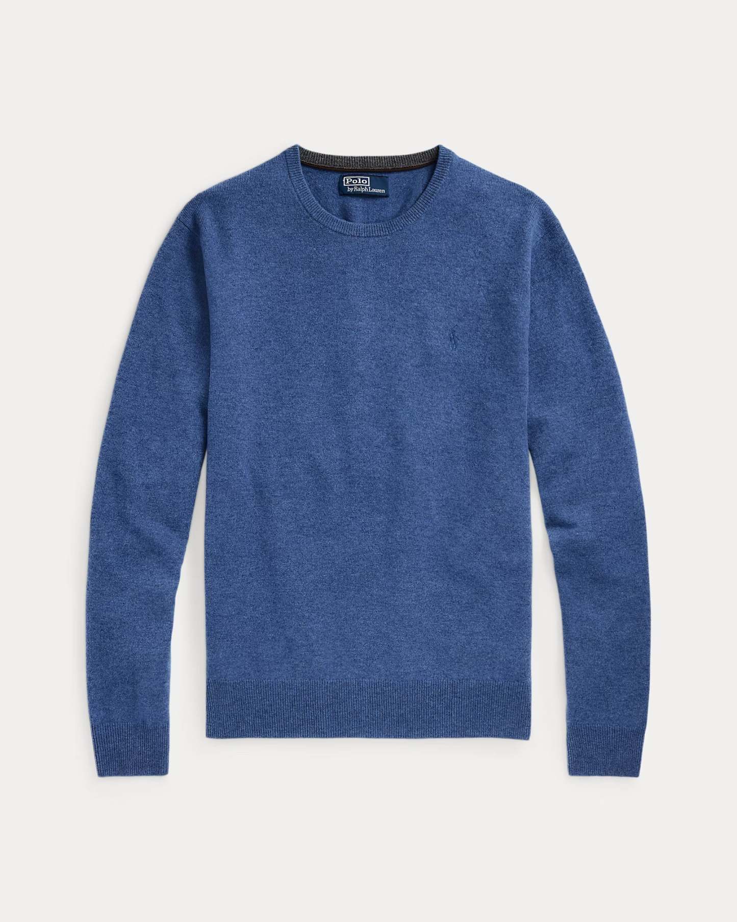 Wool sweater with round neck