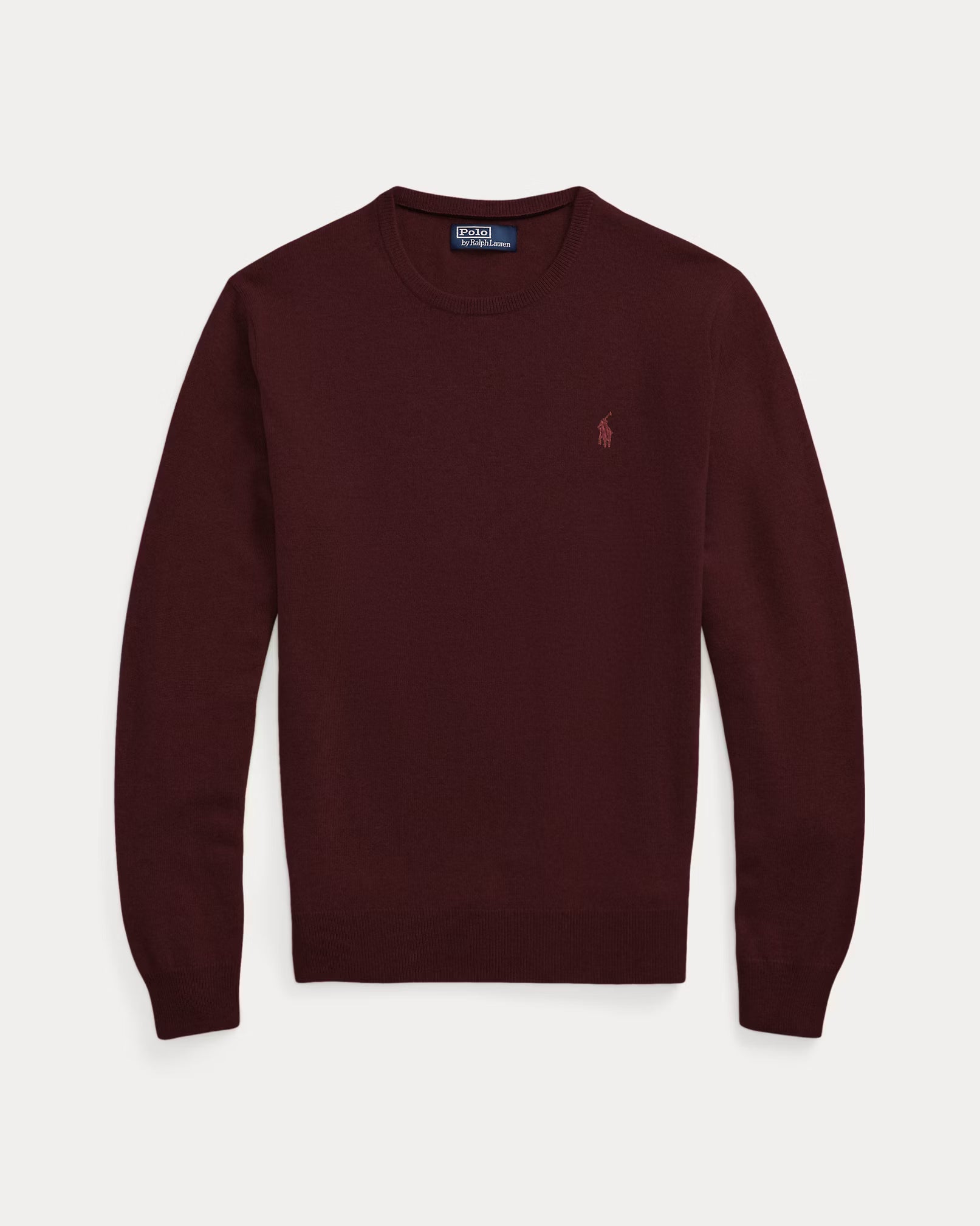 Wool sweater with round neck