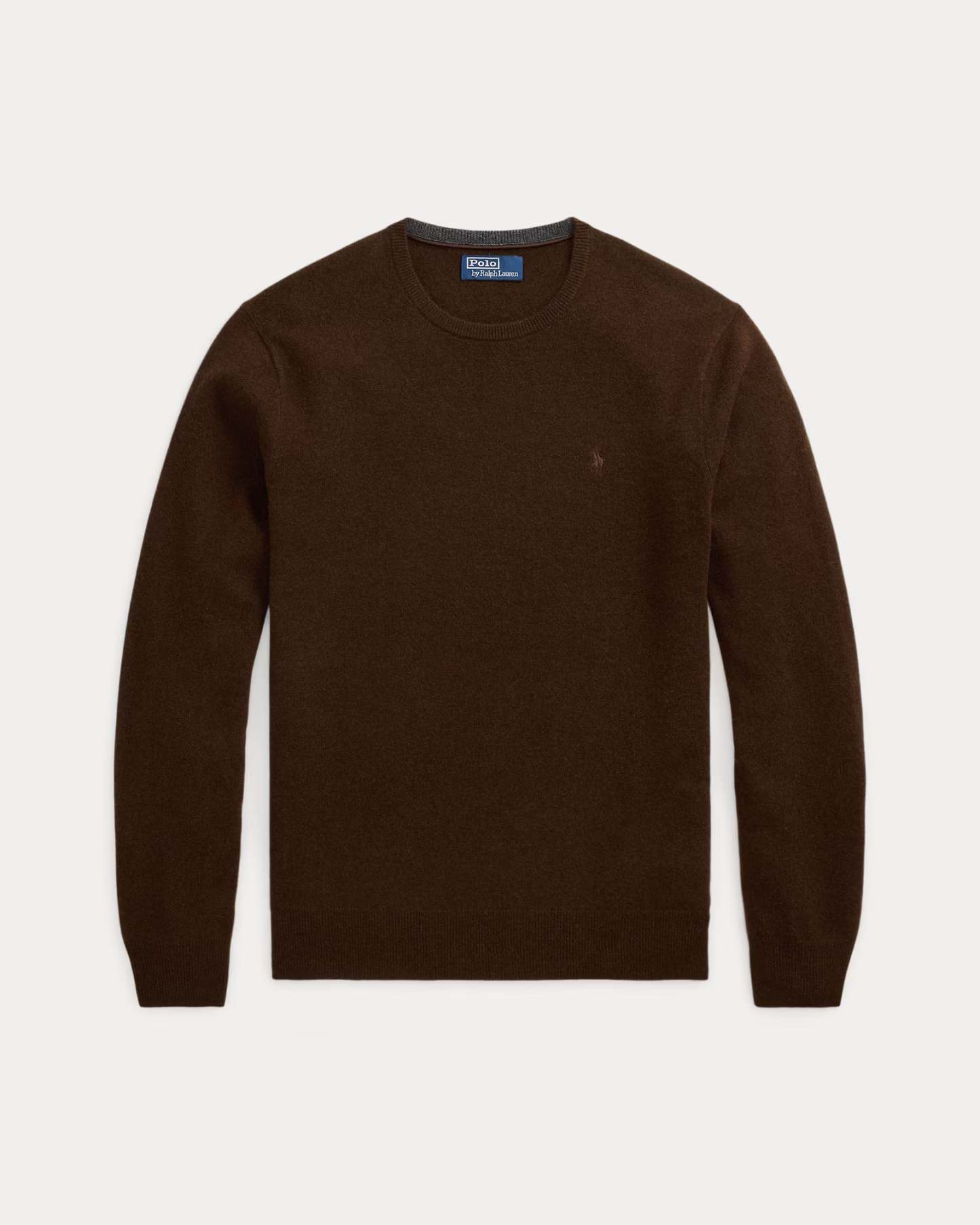 Wool sweater with round neck