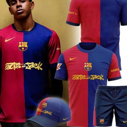 FC Barcelona Collab Travis Scott Cactus Jack 3D shirt